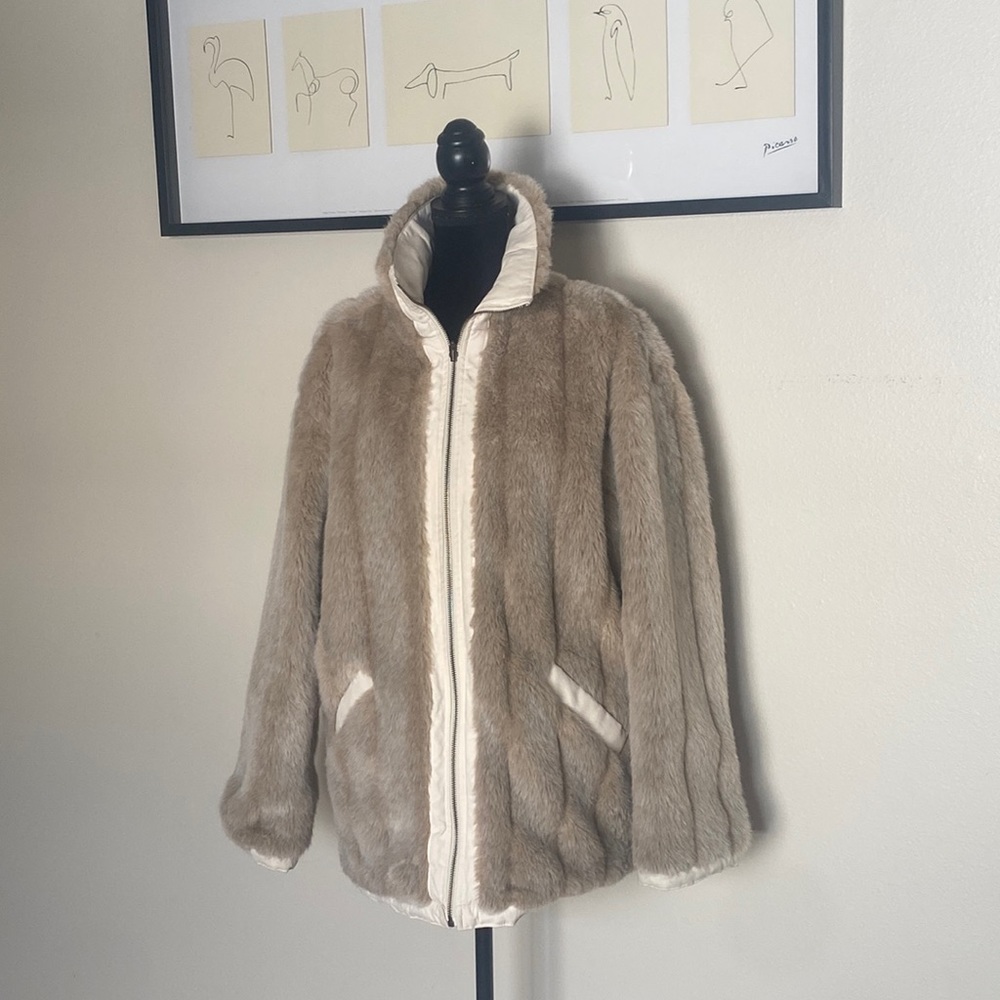 Blue Studio Faux fur Reversible water-resistant coat